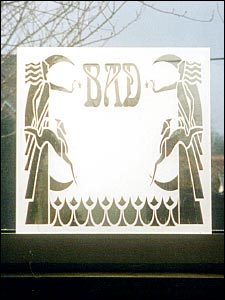 Sandstrahlmotiv "Art Deco"