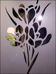 floreales Sandstrahlmotiv 